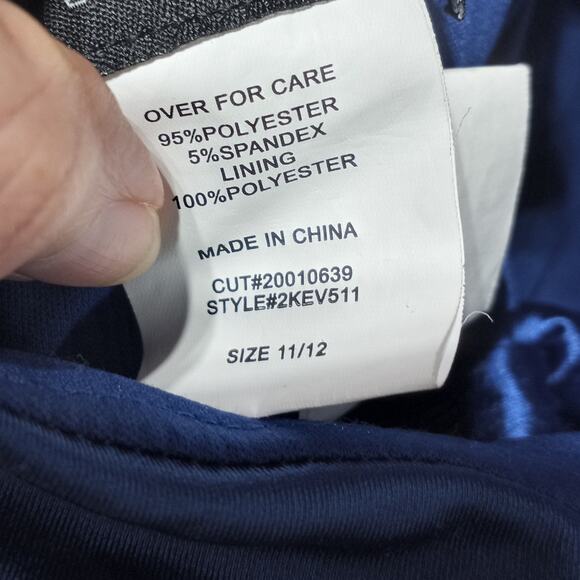 B Darlin NWT Satin Blue Maxi Formal Dress Size 11/12 - Picture 8 of 10